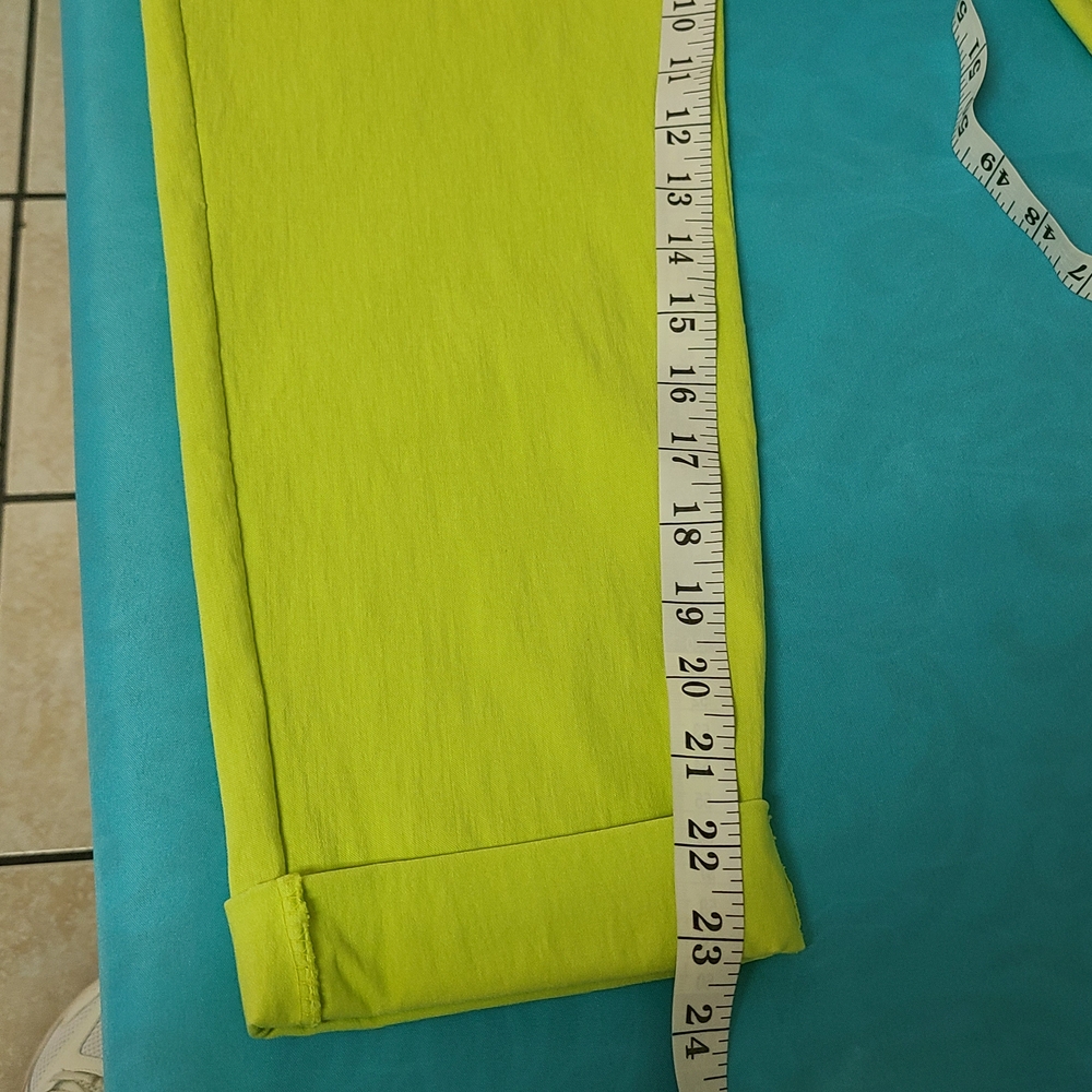 Yolly Lime Green Cropped Miracle Pants for Women - Picture 2 of 5